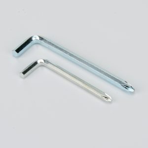 Alternative view of Box wrench with holes, L-shaped box wrench, custom wrench