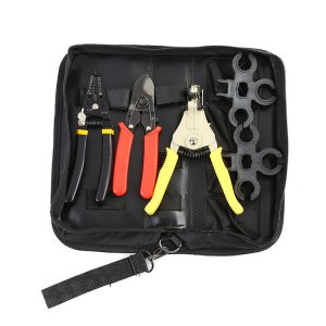Photovoltaic connector crimping pliers tool kit, household multi-functional crimping wrench, pliers, wire cutters, wire strippers tool bag