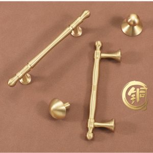Brass cabinet door handles, simple kitchen cabinets, wardrobes, drawers, solid gold