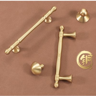 Brass cabinet door handles, simple kitchen cabinets, wardrobes, drawers, solid gold