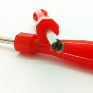 Alternative view of Valve core wrench, valve key, valve wrench, American-style valve stem wrench, inner tube wrench, air release adjustment tool