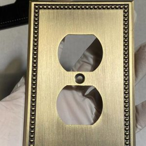 Zinc alloy panel brushed process switch socket panel