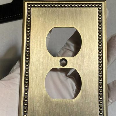 Zinc alloy panel brushed process switch socket panel