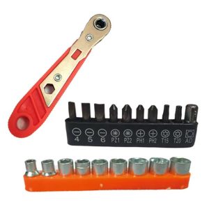 Small space quick ratchet screwdriver set, L-shaped right-angle bend head, flathead, Phillips, Torx screwdriver wrench set