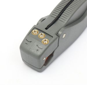 Coaxial cable stripper can strip network cables and telephone lines; adjustable blade depth; automatic wire stripper.