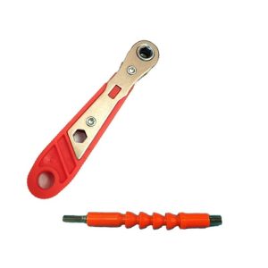 Alternative view of Small space quick ratchet screwdriver set, L-shaped right-angle bend head, flathead, Phillips, Torx screwdriver wrench set