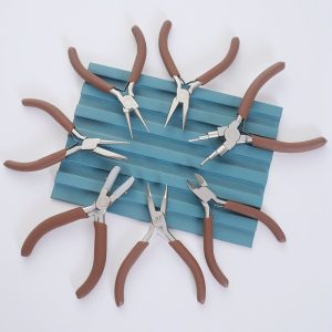 High-carbon steel jewelry pliers, high-quality DIY jewelry tools, needle-nose pliers, round-nose pliers, diagonal cutting pliers