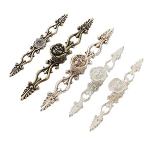 Aluminum alloy ivory white minimalist drawer shoe cabinet wardrobe door handles