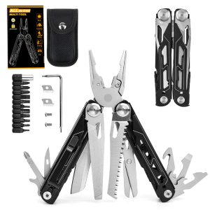 16-in-1 Outdoor All-Steel Folding Pliers, Camping Gear EDC Pocket Tool, Multi-functional Pliers
